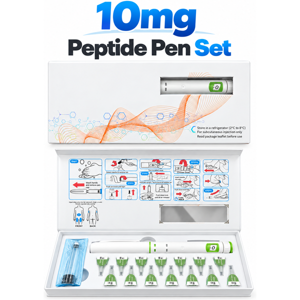 Heißer Verkauf 10mg Injektionspen-Set inklusive 12 Stück Insulin-Pennadeln, 1 Stück 3ML Leerkartusche, 0-2,5mg-5mg-7,5mg-10mg Tattoo-Pen