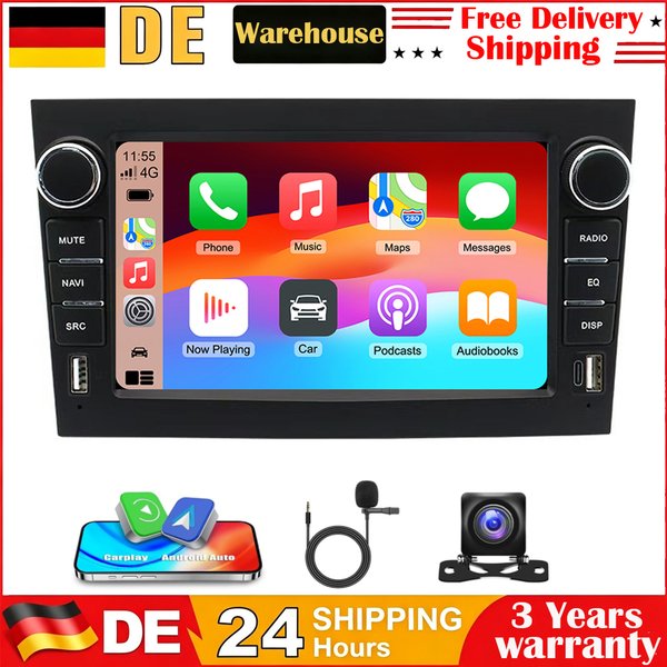 7 Zoll Android 15 Doppel-DIN 4GB+64GB Touchscreen Autoradio Multimedia-Videoplayer für Opel Astra 2004-2009 Antara Vectra Corsa Zafira Meriva Combo Signum Wireless Carplay & Android Auto