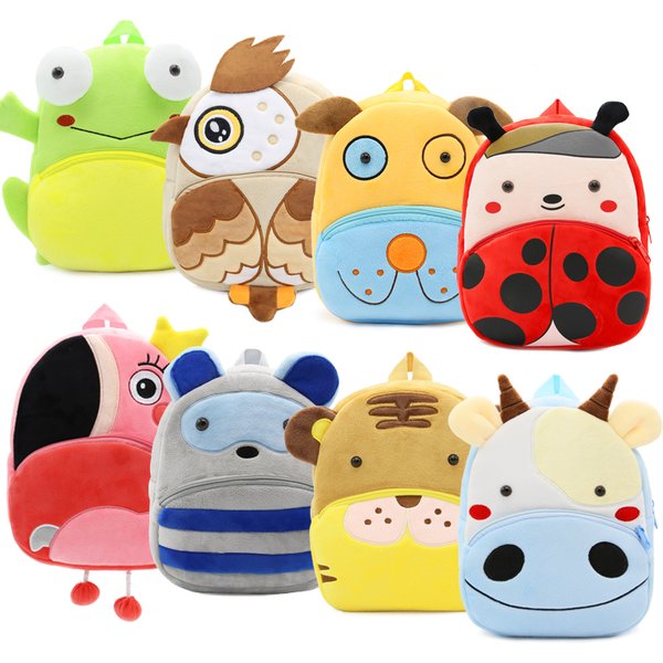 Sacs d'école d'animaux de dessin animé mignon pour les enfants de la maternelle sac à dos garçons filles sac à dos en peluche