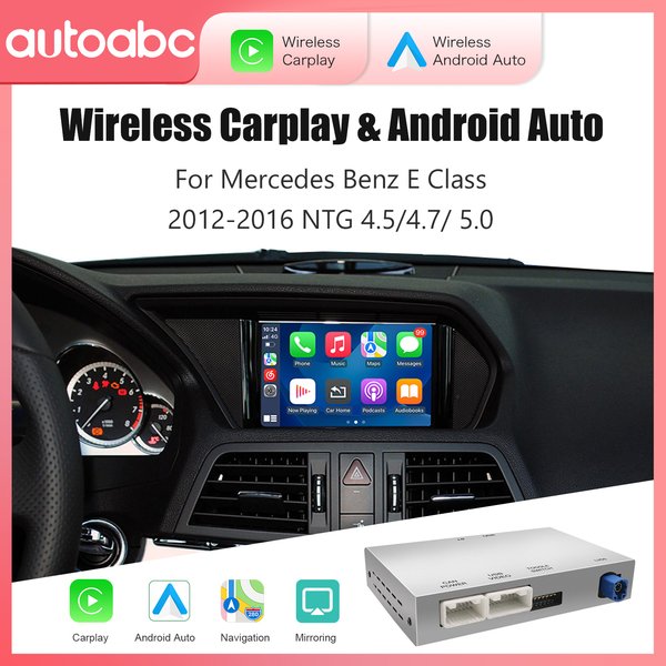 Drahtloses CarPlay Android Auto für Mercedes Benz E-Klasse W212 E Coupe C207 2012–2016, mit Mirror Link AirPlay Car Play