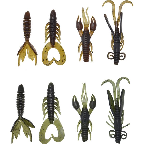 4 Stück Weichköder-Würmer, Angelköder in Form von Garnelen, 8g, 6cm, Wobbler-Sets, Silikonköder, Wobbler zum Trolling, Bass-Angelzubehör