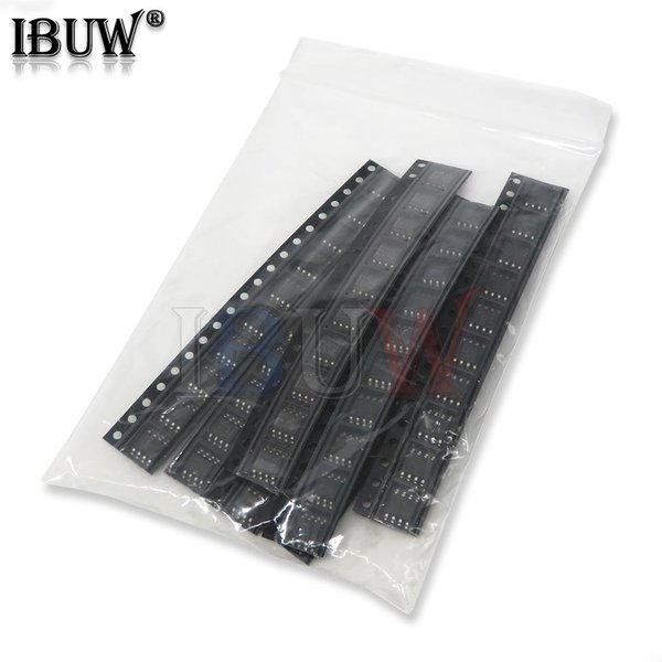 Circuit d'amplificateur SMD NE555 LM358 MC34063 LM393 LM386 LM1458 LMproceTL431 LM293 LM2903 SOP8, ensemble électronique de bricolage, 10 valeurs x 10 pièces