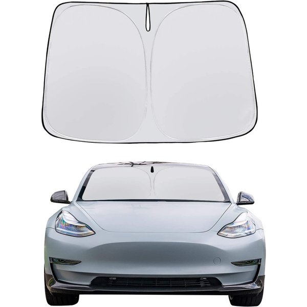 Car Windshield Sun Shade Covers Visors Front Window Sunscreen Protector Parasol Coche For Tesla Model 3 Y Sunshade Accessories