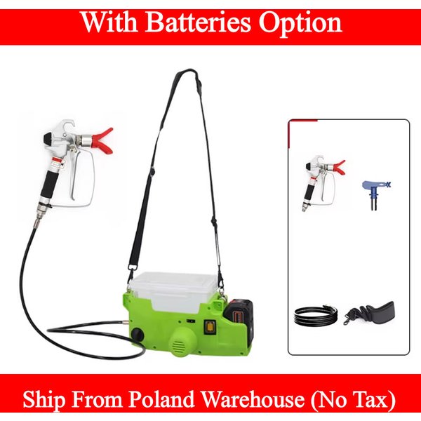 Butoy Professioneller Akku-Airless-Spritzpistole Handheld-Farbsprühgerät mit Batterieoption Sprühpistole für Heimdekoration