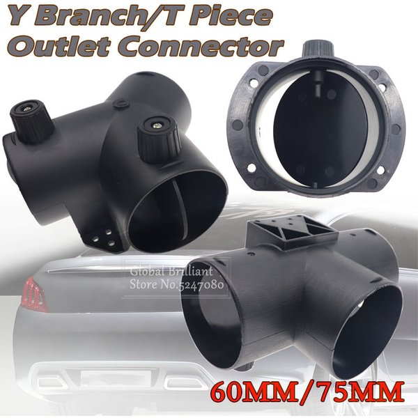 Connecteur de conduit d'air de chauffage de voiture 60mm/75mm en Y ou en T avec double vanne de régulation pour chauffage de stationnement diesel Webasto