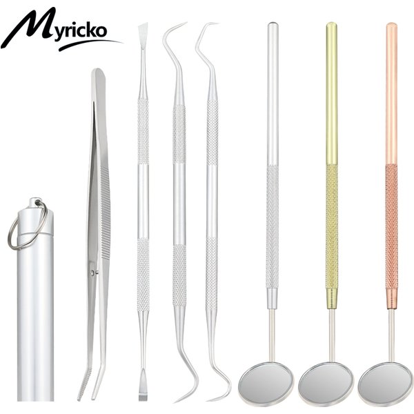 Zahns piegel Edelstahl Zahn instrument Zahnarzt Werkzeugset Sonde Zahnpflege set Pinzette Hacke Sichel Scaler