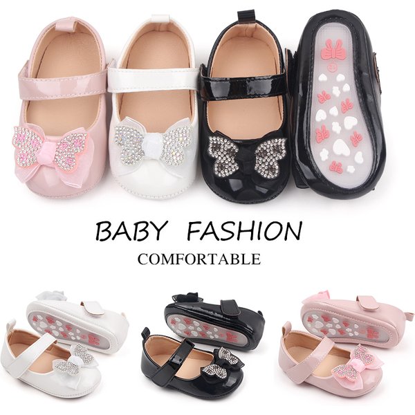 Baby Girl Shoes for 0-1 Years Toddler Spring and Summer Princess Shoes Mary Jane Butterfly Baby Shoes