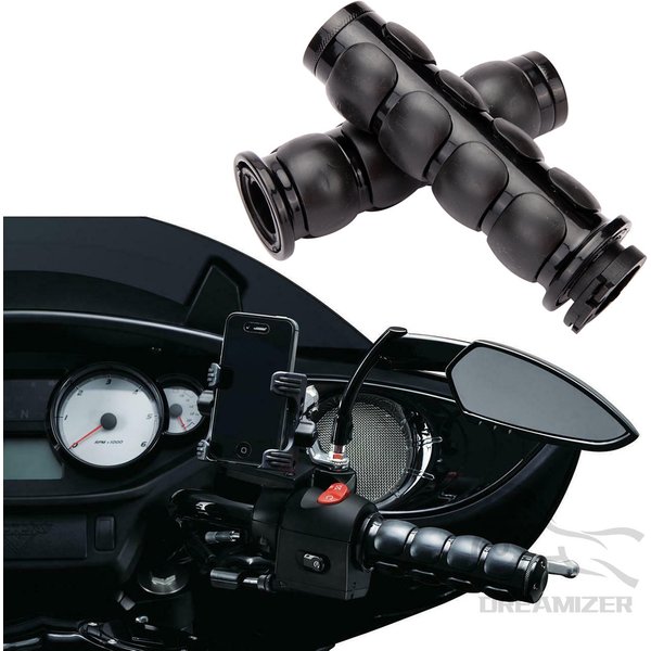 Motorcycle 1''25mm Chrome Black Hand Grips Throttle Boss for Honda GL 1500 1800 Shadow 750 1100 VTX 1300