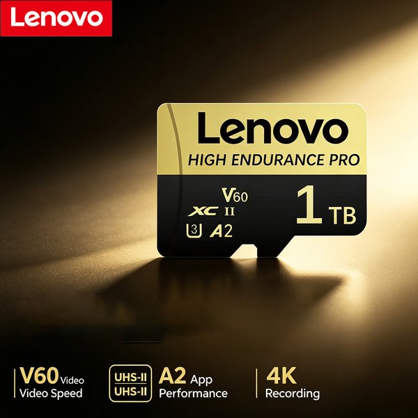 Karta Micro SD Lenovo 1TB, szybka karta pamięci 128GB, obsługuje 4K, karta TF V60, karta SD do telefonu, kamera sportowa GoPro.