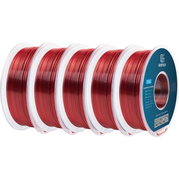 Geeetech 5KG Zweifarbiges BiColor Seide PLA Filament, 3D-Filament 1,75 mm Spule (+/-0,03mm) Vakuumverpackung