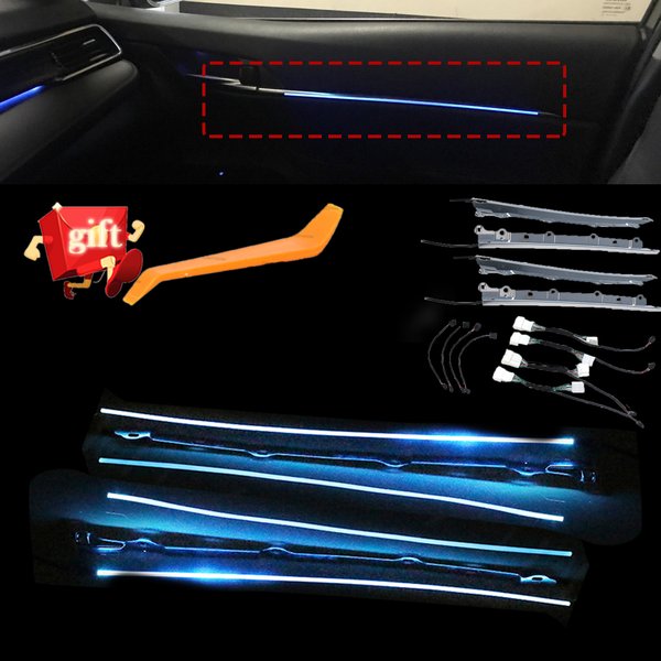 Lumière ambiante LED décorative pour voiture, 4 escales de porte, lampe bleu glace, 12V pour Toyota Camry 8 génération, 2019, 2020, 2021