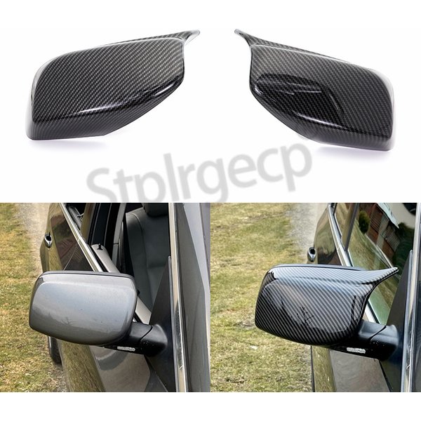 E60 Carbon Fiber Bright black Side Rearview Mirror Cover For BMW 5 6 Series E60 E61 E63 E64 2003-2010 M style mirror cover