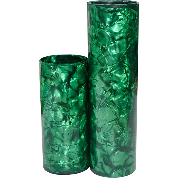 2Pcs Celluloid Sheet Drum Wrap Musical Instrument Deco Diamond Green 10x60'' and 16x60''