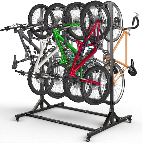 Freistehender Fahrradständer für 8 Fahrräder, 440 Lb Kapazität