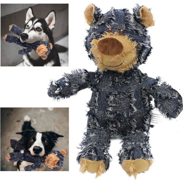 Pet Teddy Bear Soundmaking Toy Plush Interactive Dog Toys Grinding Cleaning Teeth Anti Bite Abreact Plaything Bear Pets Supplies