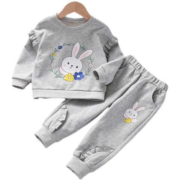 Nouveau printemps automne bébé filles vêtements enfants mignon T-Shirt pantalon 2 pièces/ensembles enfants tenues enfant en bas âge Costume décontracté survêtements pour bébés