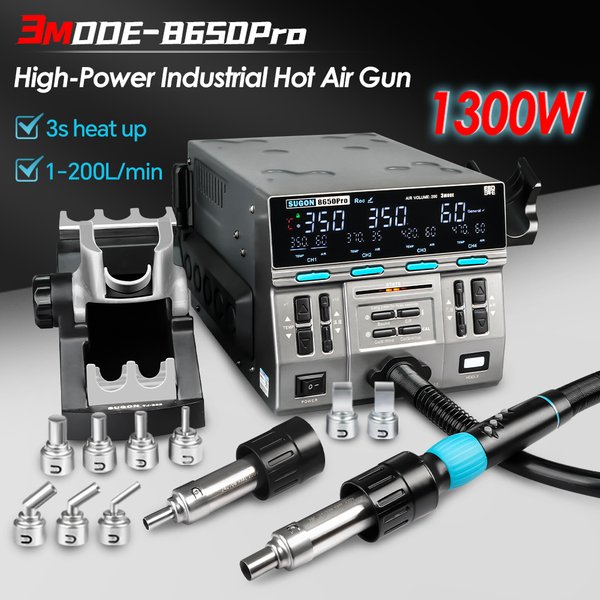 SUGON 8650pro 1300 W Heißluft Rework Station 3 Modus Digital Display Intelligente BGA Rework Station Für BGA PCB Chip reparatur Werkzeug