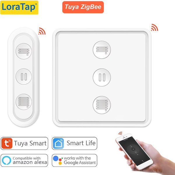 LoraTap Tuya Smart Life ZigBee 3.0 Roleta Roleta Przełącznik sceny Pilot Google Alexa Echo Home Assistant