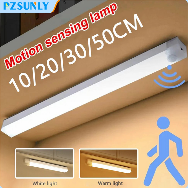 Veilleuse LED sans fil avec détecteur de mouvement, type C, aste, armoire, lampe de garde-robe, rétroéclairage d'escalier pour cuisine