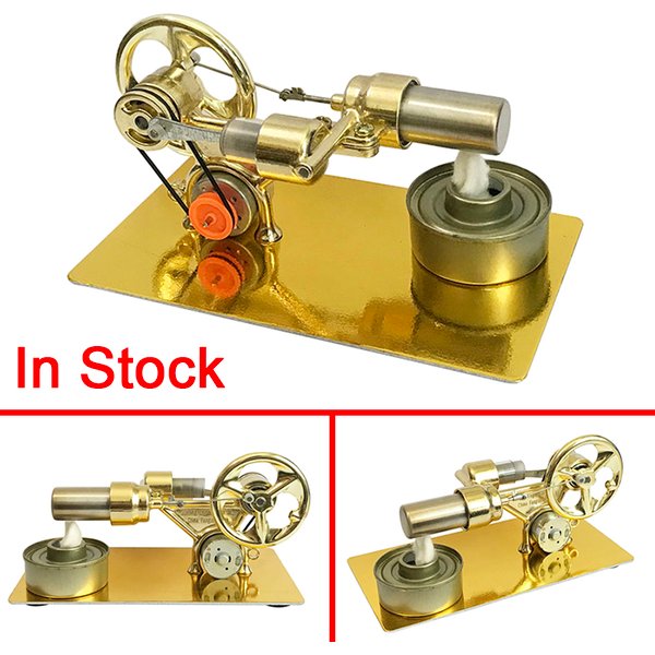 Mini silnik Stirlinga do spalania zewnętrznego Model eksperymentalny Generator silnika Kolekcja fizyki silnika Zabawka Prezent