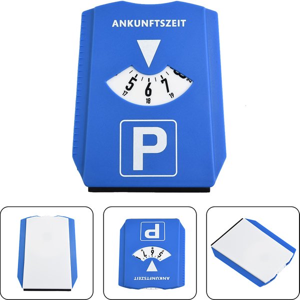 1 pc Parkscheibe Timer Uhr Ankunftszeit Anzeige blau Kunststoff tragbare Parkzeit Werkzeuge 24 Parkscheibe Parkuhren