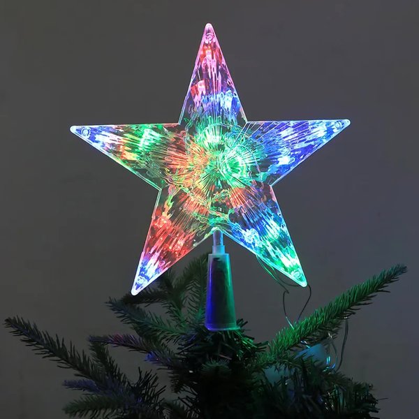 15 cm Weihnachten Baum Top Stern Lampe Led Licht Weihnachten Dekorationen Für Startseite Weihnachten Baum Ornamente Neue Jahr Weihnachten Party dekoration