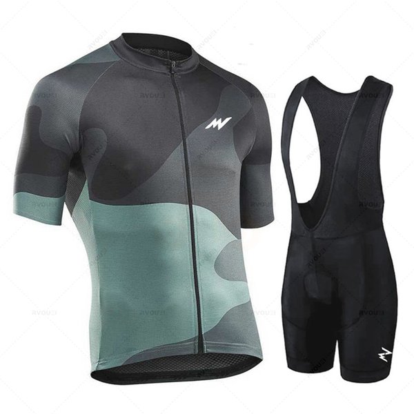 Ensemble de maillot de cyclisme Morvelo pour hommes, manches courtes, vêtements de cyclisme de montagne, maillot de VTT, pantalon à bretelles, rembourrage 19D, équipe, 2027