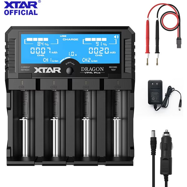 XTAR VP4L PLUS 18650 Lithium Battery Charger Capacity Voltage Tester AA/AAA Rechargeable Battery Multimeter
