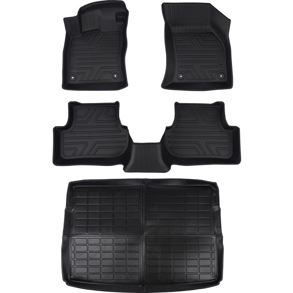Ensemble de tapis de sol TPE sur mesure, adaptés à toutes les conditions météorologiques, pour Volkswagen Golf R 2022-2024 MK8 / Golf GTI 2022-2024, revêtements de sol imperméables pour voiture.