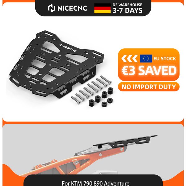 NICECNC For KTM 890 Adventure 2020-2024 2023 2022 2021 Rear Luggage Rack Kit For KTM 790 Adventure 2019-2024 2023 2022 2021 2020