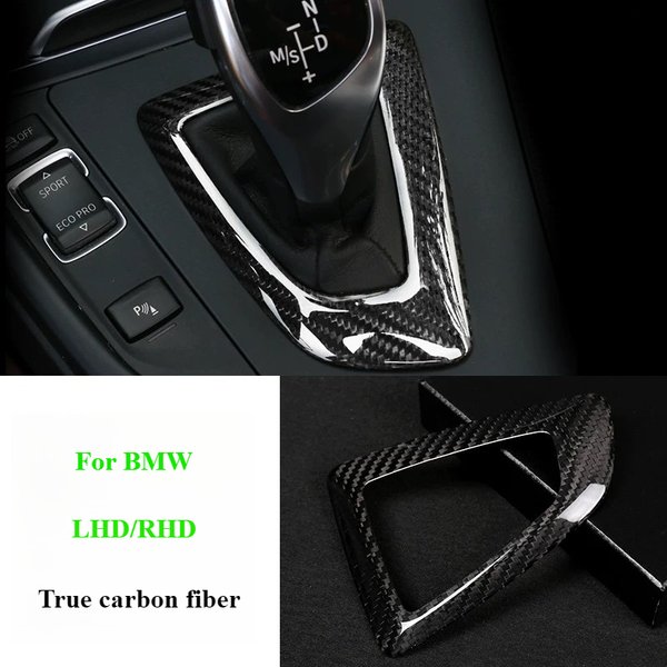 LHD i RHD Włókno węglowe do BMW serii 1 2 3 4 F20 F22 F23 F30 F31 F34 GT F32 F33 Konsola samochodowa Pokrywa panelu zmiany biegów Wykończenie