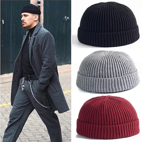 2023 New Winter Solid Color Ski Knitted Skull Beanie Hat Bonnet Homme Hip Hop Streetwear Y2k Crochet Beanies for Men Women Hats