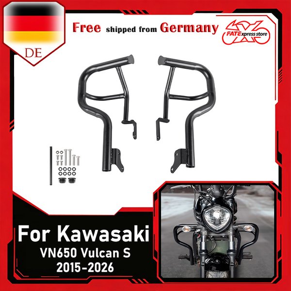 WOLFLINE Für Kawasaki VN650 Vulcan S 2015-2026 Motorrad Sturzbügel Motorschutz Highway Bumper
