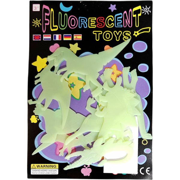 9pcs/lot Glow In The Dark Dinosaurs Toys Stickers Ceiling Decal Baby Kid toys