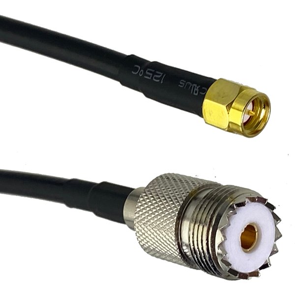 Câble RG58 UHF SO239, Jack femelle vers connecteur mâle SMA RF Coaxial droit 6 pouces ~ 20M, 1 pièce