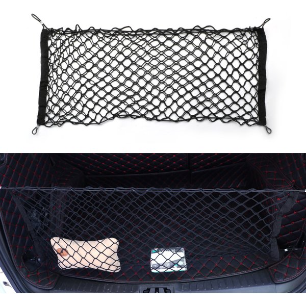 Car Trunk Organizer Holder 90x40/110x50cm Hanging Nets Pocket Cargo Luggage Nylon Elastic Mesh Storage Bag Interior Accessories