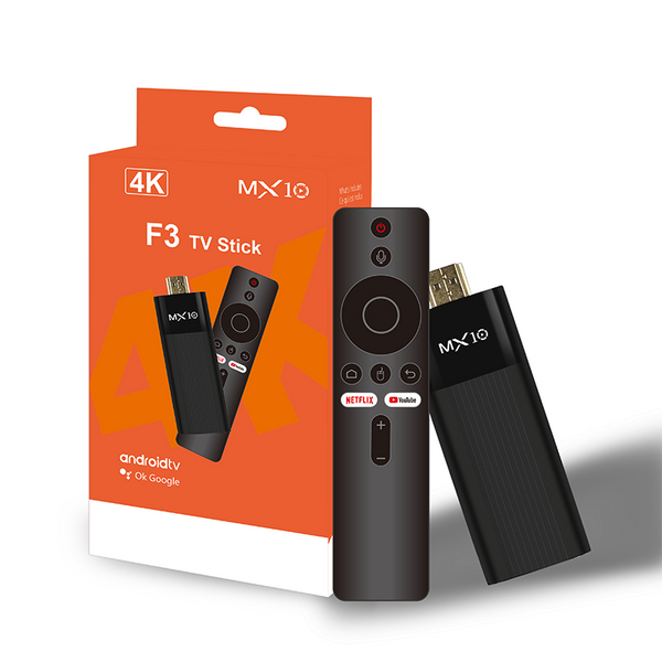 Ultra HD 4K Android TV Stick MX10-F3 Stick Mini Home TV Stick H313 façades Core Support 2.4/5G touristes Wifi 2GB RAM 16GB Dean