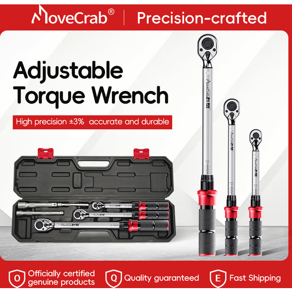 Movecrab 5-220N.m Professionelles Drehmomentschlüssel-Set 6-teilig Präzisionswerkzeug-Kit für Fahrrad Motorrad Auto Industrielle Reparatur