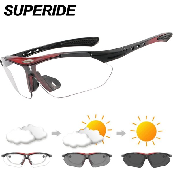 SUPERIDE photochromique course cyclisme lunettes de soleil hommes femmes lunettes de vélo avec myopie cadre polarisé vélo de route vtt lunettes