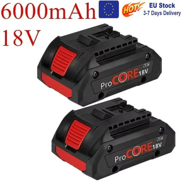 18V 6,0Ah Lithium-Ionen-Akku für Elektrowerkzeuge, Ersatz für Bosch 18V Max Akku-Bohrschrauber, kompatibel mit Bat609 Bat618 Ccs180 Crs18, hohe Kapazität