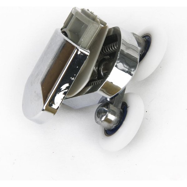 1Pair Shower Door Top Bottom Rollers Runners Twin Wheel 25mm for 12mm-14mm Glass
