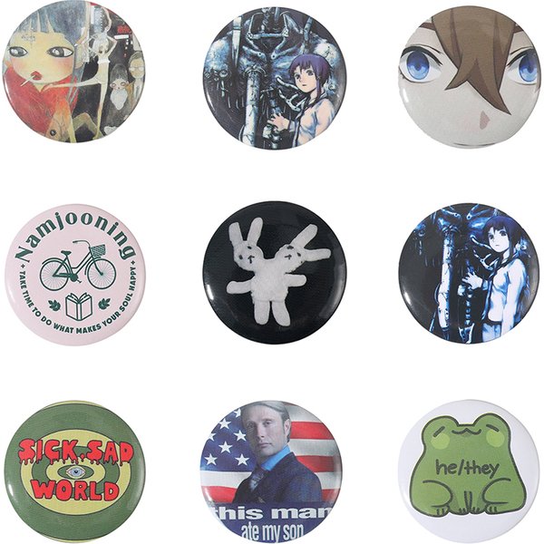 Bouton d'épingle en fer blanc, personnages de dessins animés, icône ronde, Collection, broche, Badges, vêtements à revers, sac à dos, bijoux, cadeau pour amis