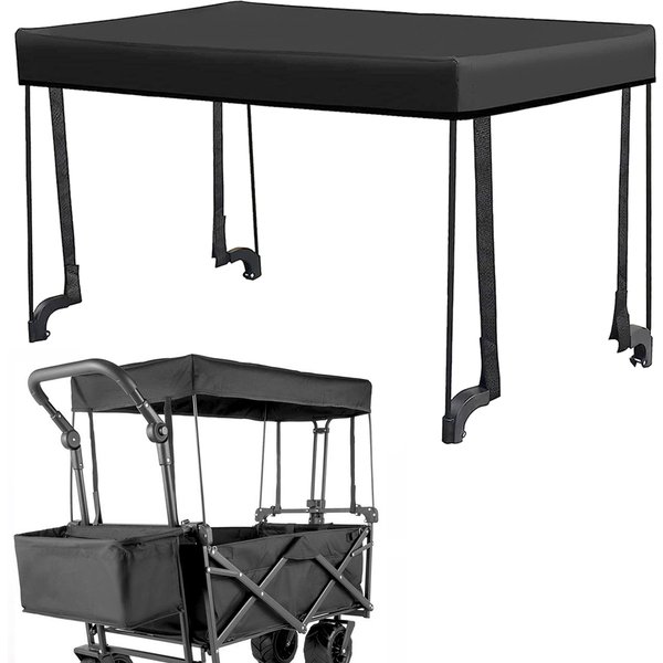 Auvent amovible pour fixation de chariot, couverture pare-soleil pour chariot, auvent amovible, outils de Camping en plein air