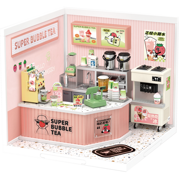 Robot ime Rolife Super Creat Kunststoff Bausteine DIY Miniatur Haus Kit für Kinder und Erwachsene 3D-Puzzle Multi-Szene zum Spaß