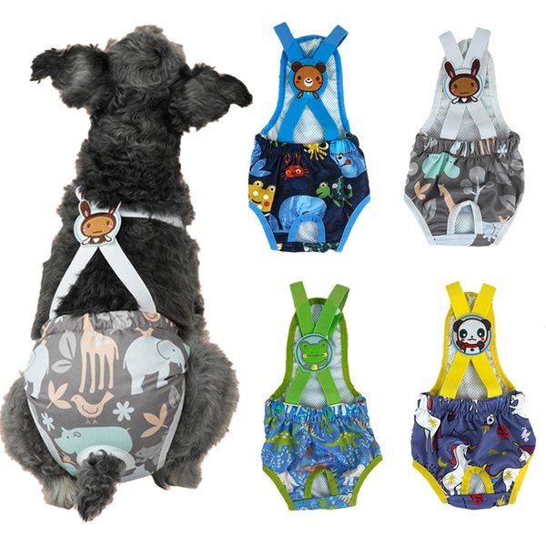 Short imprimé dessin animé pour chien, couche-culotte, pantalon physiologique sanitaire, culotte courte lavable pour femme, sous-vêtements menstruels
