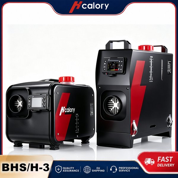 Hcalory 5-8KW Tragbarer Diesel-Luftheizer mit APP & Fernbedienung 12V/24V/220-240V All-in-One Standheizung mit 5L Eingebautem Tank 5000m Höhenmodus für Wohnmobil, LKW, Camper, Zelt
