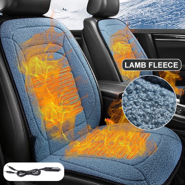 Housse chauffante pour siège de voiture, coussin chauffant rapide 12V, housse chaude en peluche pour siège de voiture, protège-siège, coussin chauffant pour siège auto, tapis chauffant pour siège.