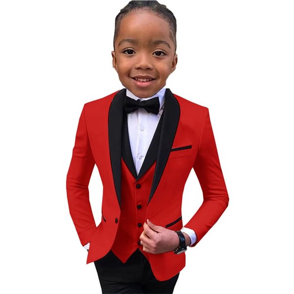 Smoking slim fit pour garçon, ensemble 3 pièces pour occasions formelles, blazer, pantalon en glace, tenue pour enfants pour mariage, Rh, activités scolaires