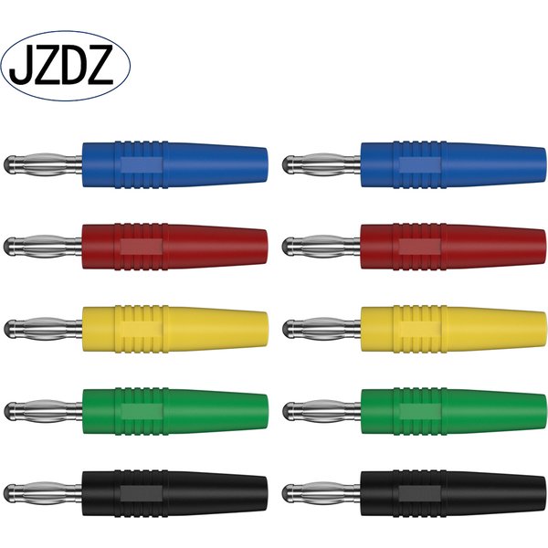 JZDZ 10 pièces 4MM fiche banane nickelée broche banane connecteur électrique accessoires J.10012