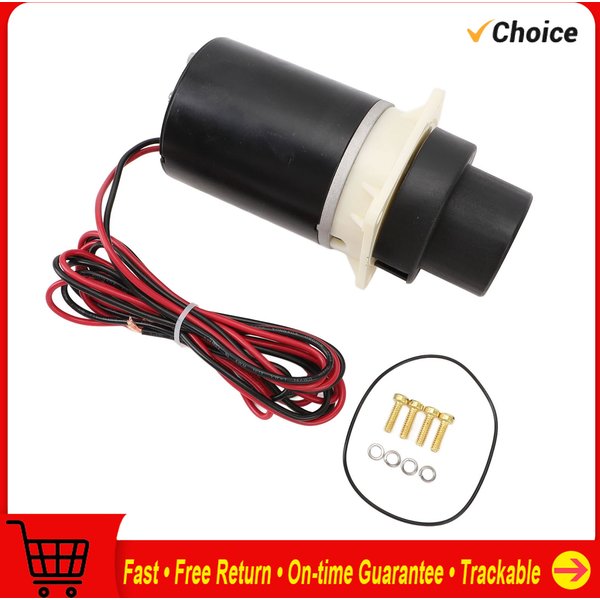 Pompe à moteur de toilette à chasse d'eau silencieuse Pompe à moteur de toilette RV efficace 37072‐0092 pour 37045 37245 Toilettes de conception à chasse d'eau silencieuse